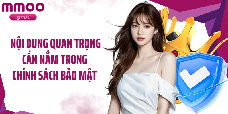 Nội dung quan trọng cần nắm trong chính sách bảo mật